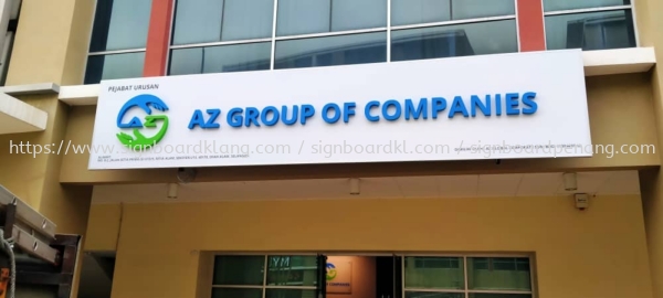 az group 3d box up led frontlit lettering signage signboard at shah alam 3D LED SIGNAGE Kuala Lumpur (KL), Malaysia Supplies, Manufacturer, Design | Great Sign Advertising (M) Sdn Bhd