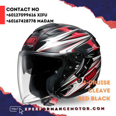 SHOEI J-CRUISE CLEAVE RED BLACK