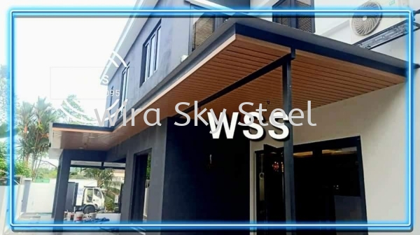 ACP Roof with Wood Strip Ceiling Roof Aluminium Composite Panel (ACP) Roof Canopy Selangor, Malaysia, Kuala Lumpur (KL), Semenyih Supplier, Suppliers, Supply, Supplies | Wira Sky Steel Sdn Bhd