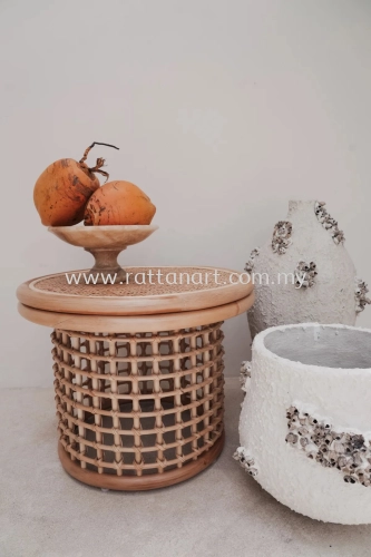 RATTAN SIDE TABLE