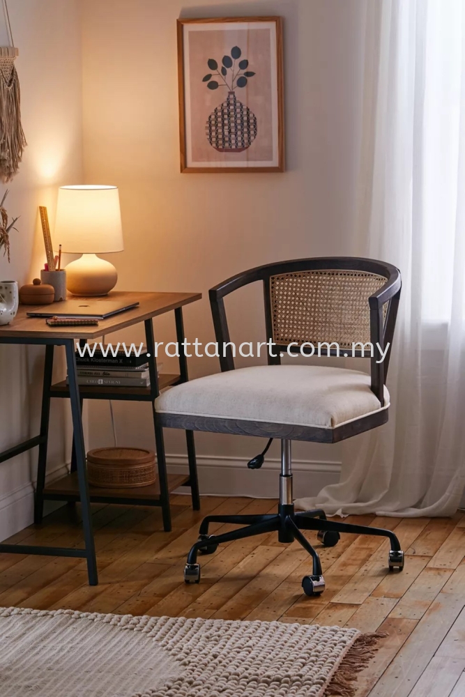 RATTAN DESK CHAIR WITH CUSHION BUILD IN CABINET Malaysia, Kuala Lumpur ...