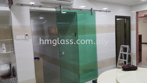 Frameless Sliding Washroom Door