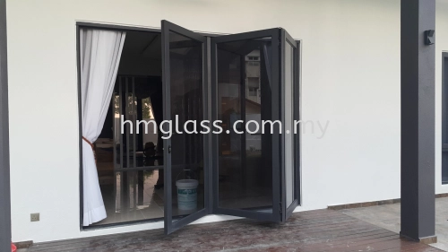 Black Frame Folding Door