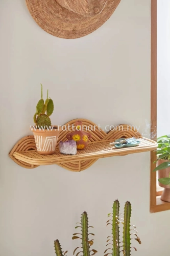 RATTAN WALL SHELF