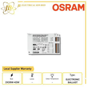 OSRAM QT-M 2X26W-42W PLC/PLT 220-240V S NON DIMABLE ELECTRONIC BALLAST