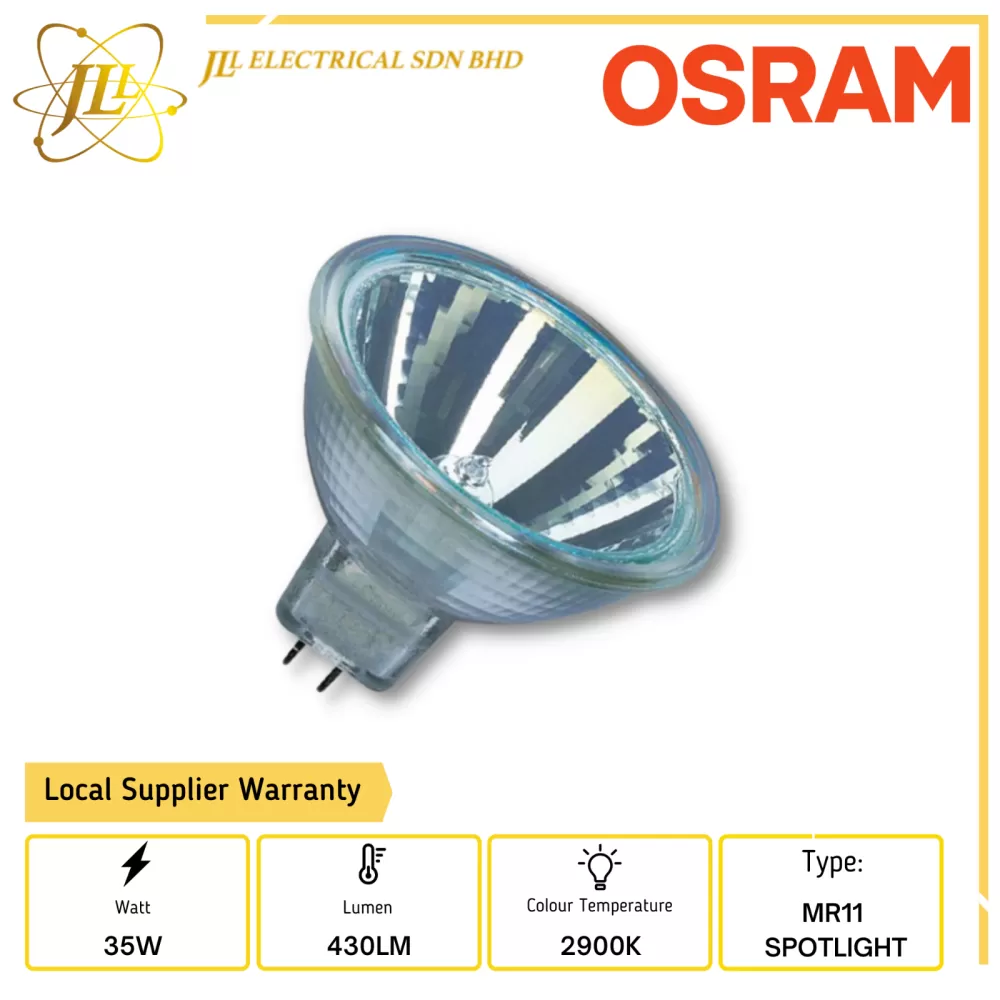 OSRAM DECOSTAR 35W 12V 36° GU4 35mm MR11 44892 WFL Kuala Lumpur (KL),  Selangor, Malaysia Supplier, Supply, Supplies, Distributor | JLL Electrical  Sdn Bhd