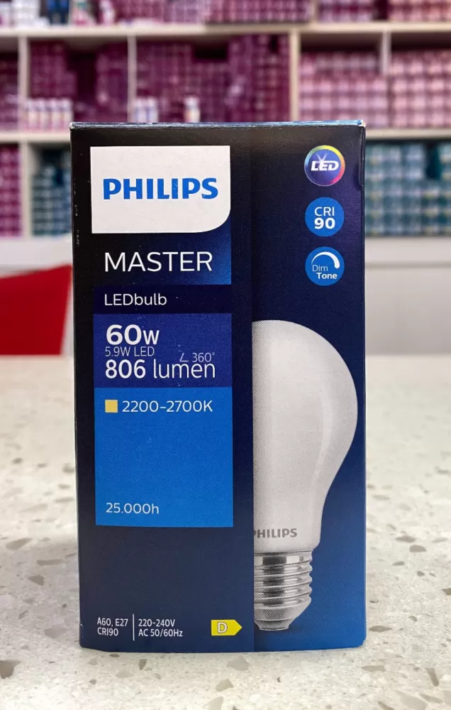 assimilation Siden Merchandiser PHILIPS MASTER 5.9W-60W 220-240V 806LM A60 E27 2200K-2700K DIMMABLE LED  BULB PHILIPS LIGHTING PHILIPS SPOTLIGHT/ DOWNLIGHT Kuala Lumpur (KL),  Selangor, Malaysia Supplier, Supply, Supplies, Distributor | JLL Electrical  Sdn Bhd