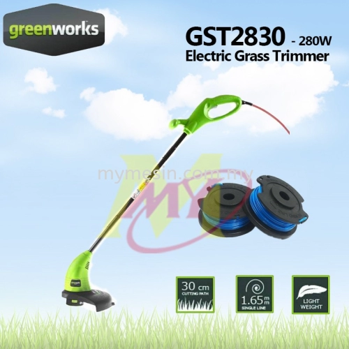 Greenworks GST2830 Electric Grass Trimmer 280W with Cutting Wire [Code: 10177]