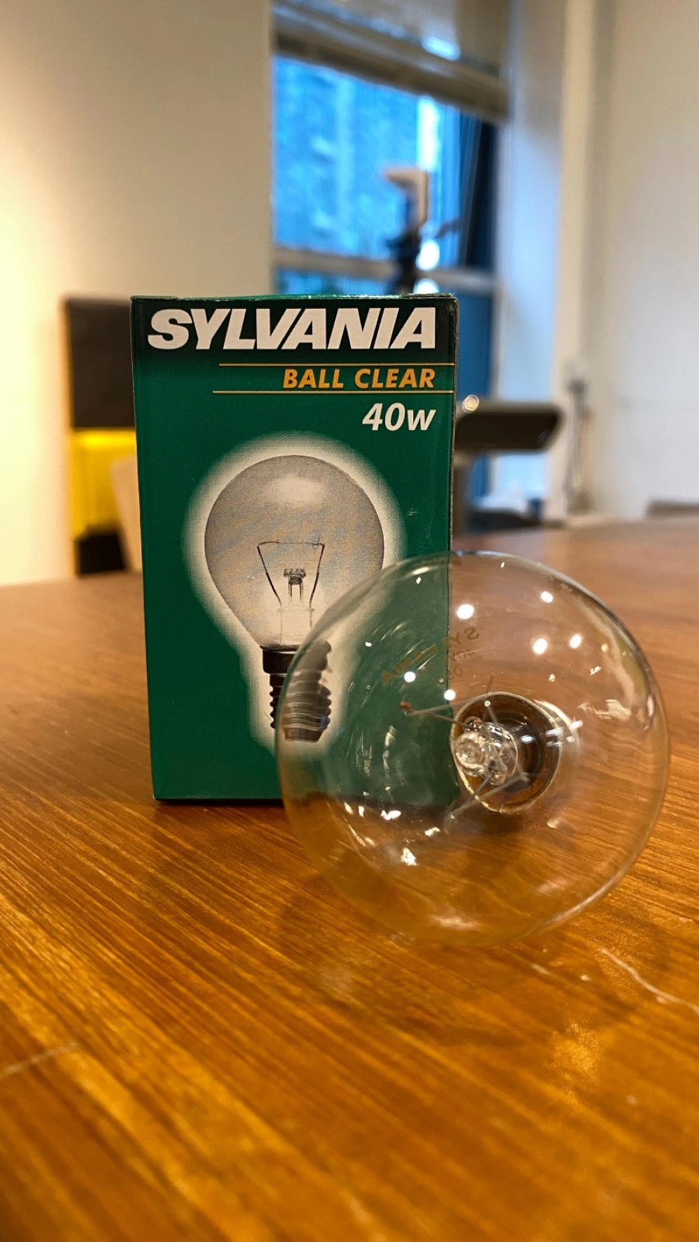 SYLVANIA E14 40W 220-240V PING PONG BULB-CLEAR (X10 UNITS)