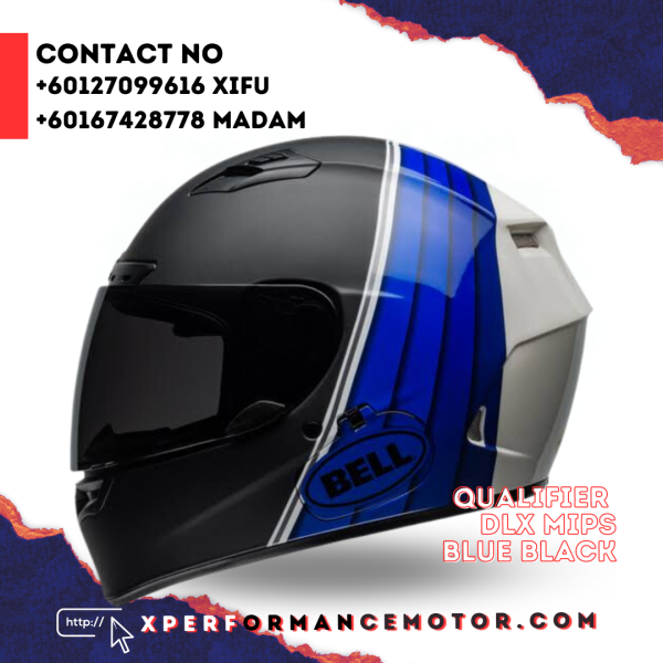 QUALIFIER DLX MIPS BLACK BLUE QUALIFIER DLX MIPS BELL CATALOG HELMETS Johor Bahru JB Supply Suppliers | X Performance Motor