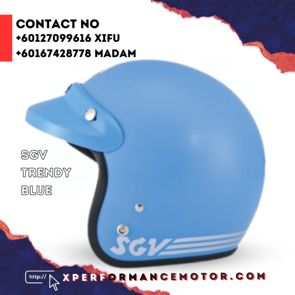 SGV TRENDY BLUE SGV TRENDY SGV CATALOG HELMETS Johor Bahru JB Supply Suppliers | X Performance Motor