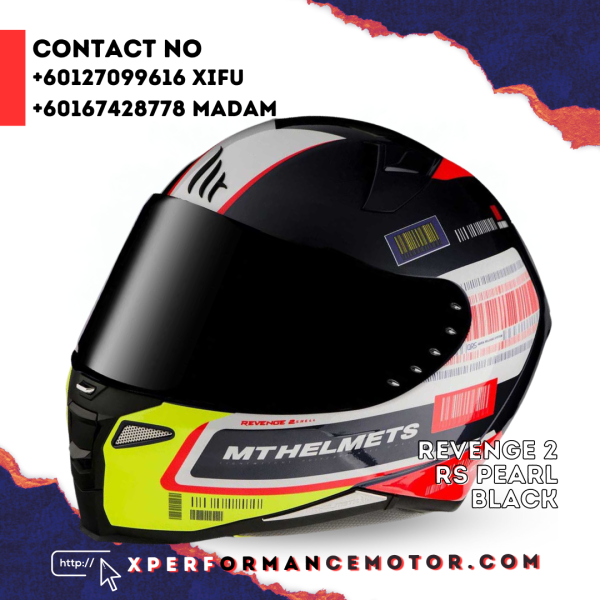 MT REVENGE 2 RS PEARL BLACK REVENGE 2 RS MT HELMET CATALOG HELMETS Johor Bahru JB Supply Suppliers | X Performance Motor