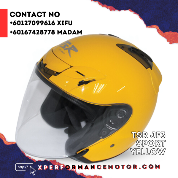 TSR JF3 SPORT YELLOW JF3 TSR CATALOG HELMETS Johor Bahru JB Supply Suppliers | X Performance Motor