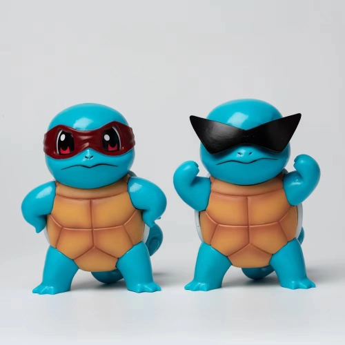 Ninja Turtle Squirtle Ver Sunglasses Squirtle Cake Decoration Car Decoration Pokemon Figure