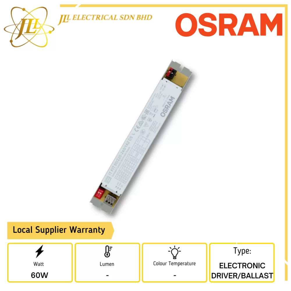 OSRAM QTP8 2x18W 230-240V ELECTRONIC BALLAST/DRIVER PHILIPS LIGHTING  PHILIPS HALOGEN Kuala Lumpur (KL), Selangor, Malaysia Supplier, Supply,  Supplies, Distributor | JLL Electrical Sdn Bhd