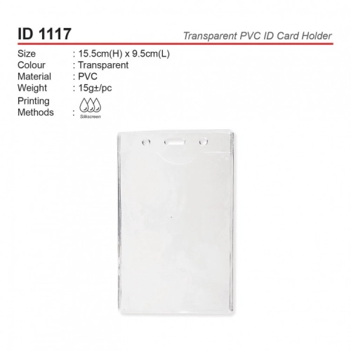 ID 1117 Transparent PVC ID Card Holder