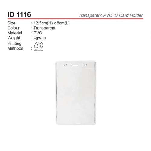 ID 1116 Transparent PVC ID Card Holder