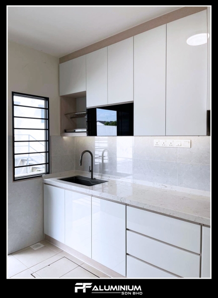 Aluminium Kitchen Cabinet  Project Iringan 2 Bayu Kitchen Cabinet Aluminium Cabinet Seremban, Malaysia, Negeri Sembilan Supplier, Suppliers, Supply, Supplies | PF ALUMINIUM SDN BHD