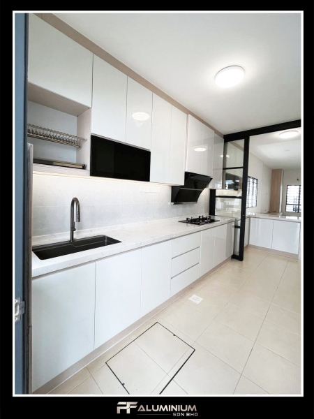 Aluminium Kitchen Cabinet  Project Iringan 2 Bayu Kitchen Cabinet Aluminium Cabinet Seremban, Malaysia, Negeri Sembilan Supplier, Suppliers, Supply, Supplies | PF ALUMINIUM SDN BHD