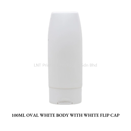 P162/100ml Oval White Bottle