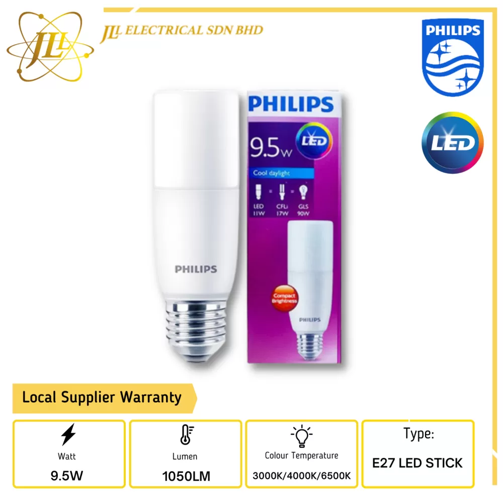 PHILIPS MYCARE LEDSTICK 9.5W E27 3000K/4000K/6500K