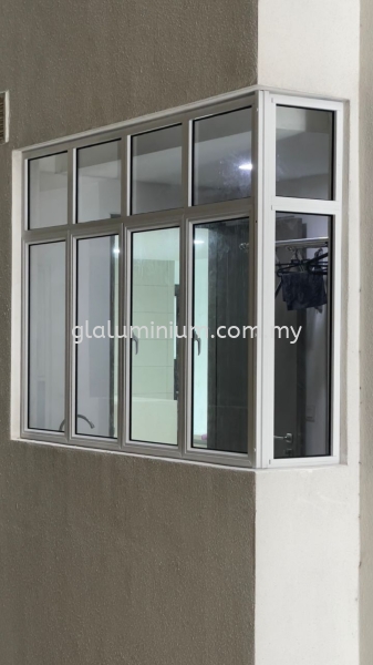 Casement window 4 + Above fit glass @Uptown Residences, Jalan SS21/60,Damansara Utama, Petaling Jaya  Casement window 4 panel + Above fit glass Aluminium Casement Windows  Selangor, Malaysia, Kuala Lumpur (KL), Cheras Supplier, Installation, Supply, Supplies | GL GLASS & ALUMINIUM TRADING