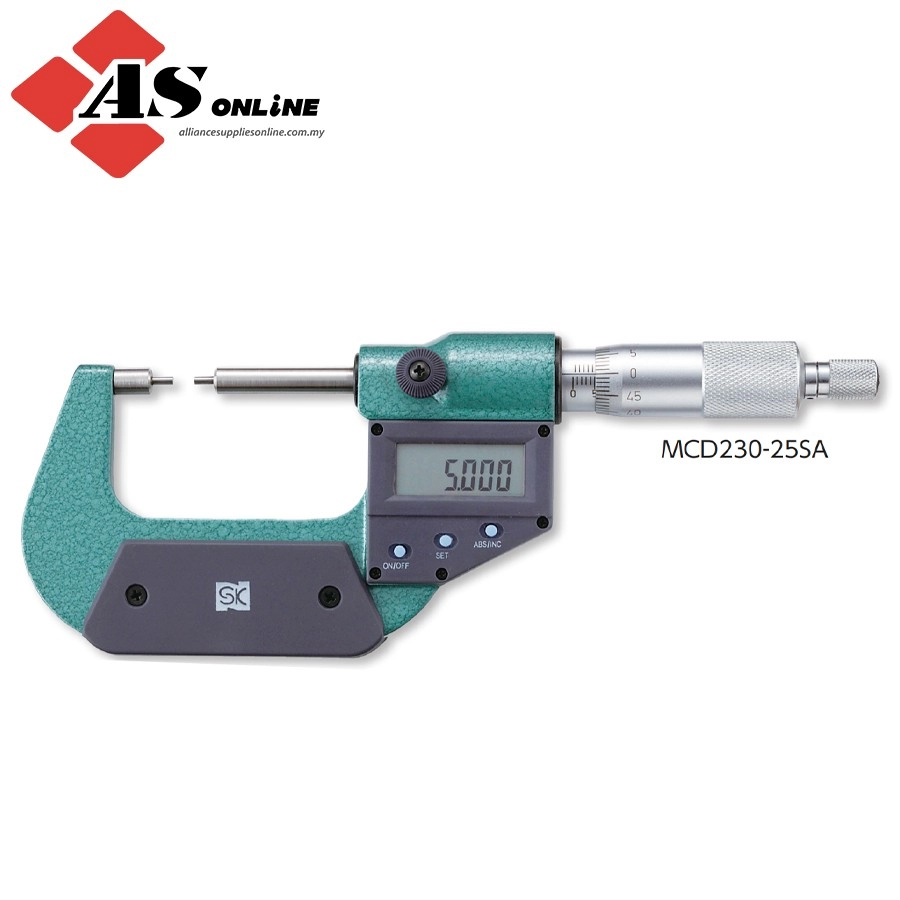 SK Digital Small Measuring Face Micrometer MCD230-25SA / Model: 152121