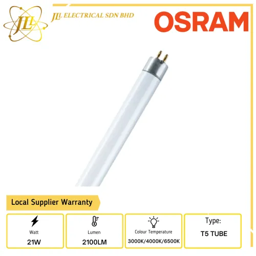 OSRAM G5 21W 220-240V T5 TUBE [3000K/4000K/6500K]