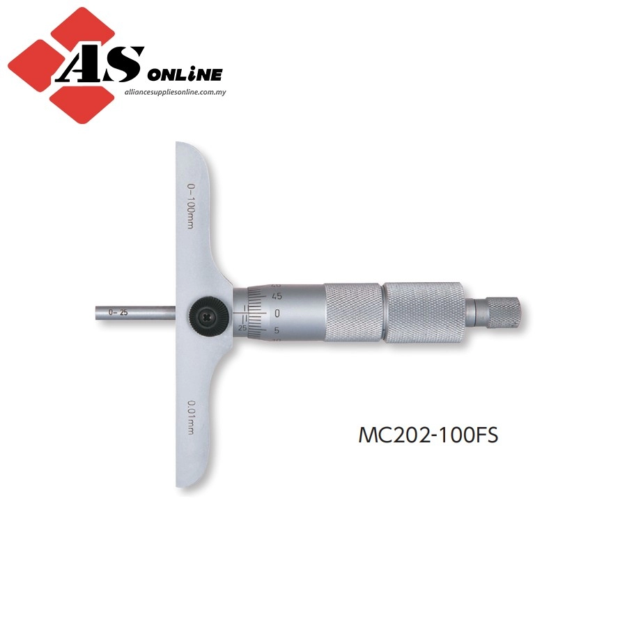 SK Interchangeable Rod Type Depth Micrometer MC202-100FS / Model: 152214