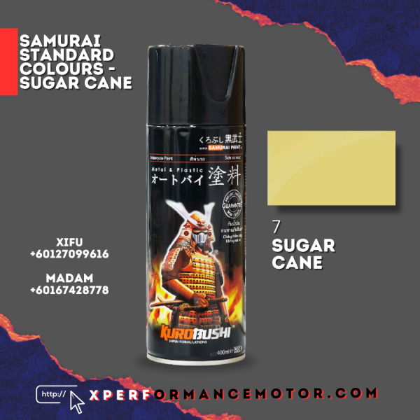 7 SUGAR CANE STANDARD COLOURS SAMURAI PAINT PAINT COLOURS SPRAY Johor Bahru JB Supply Suppliers | X Performance Motor