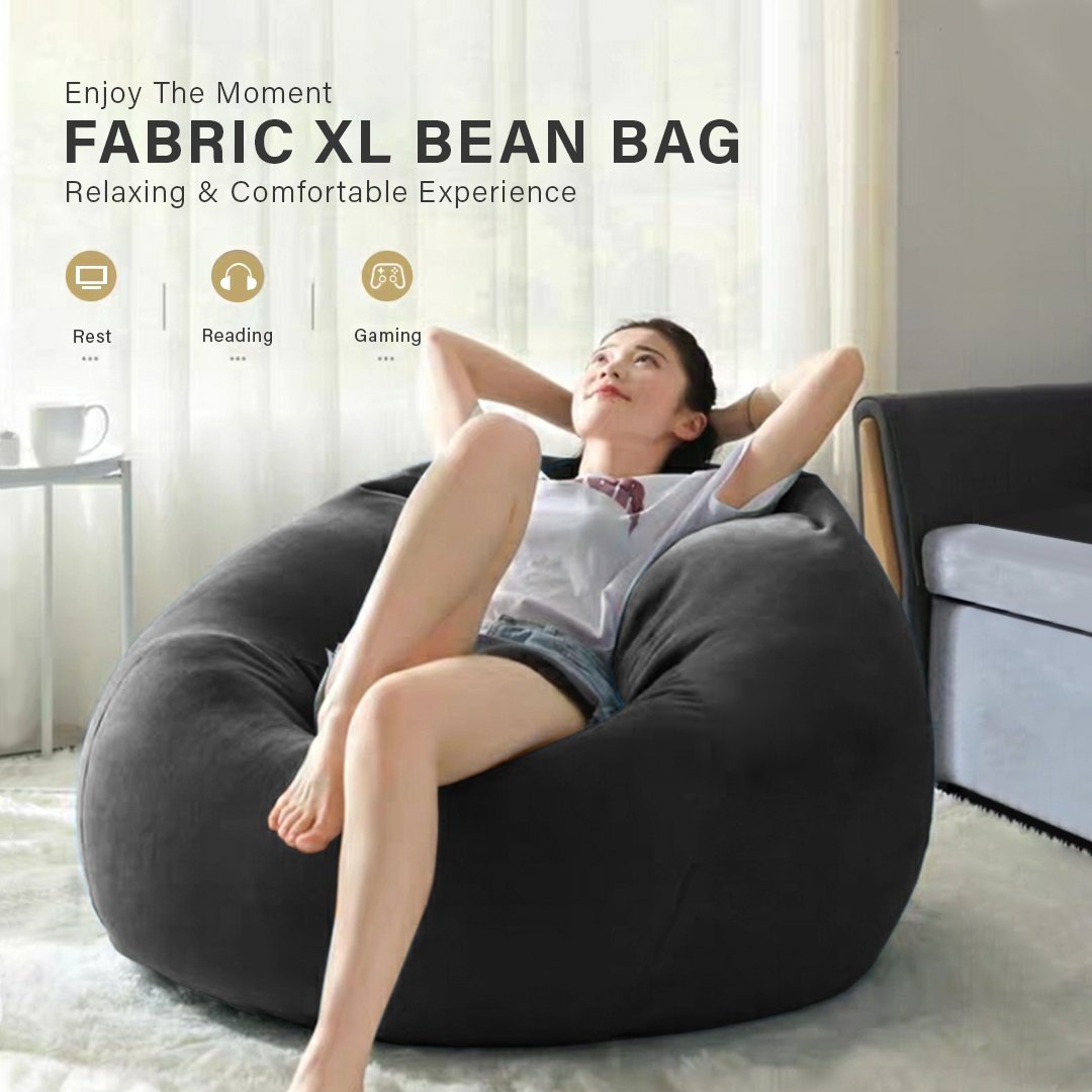 Luxury XL Bean Bag Cover Without Beans Brown Color The Ultimate Comfort  with Big Size Sofa