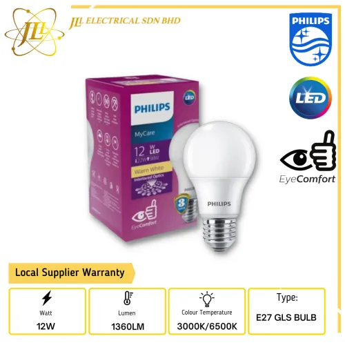 PHILIPS MYCARE EYECOMFORT GLS LED BULB 12W 1360LM A60 E27 [3000K/6500K]