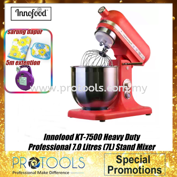 INNOFOOD KT-7500R STAND MIXER 7L (RED) INNOFOOD MIXER KITCHEN APPLIANCES Johor Bahru (JB), Malaysia, Senai Supplier, Suppliers, Supply, Supplies | Protools Hardware Sdn Bhd