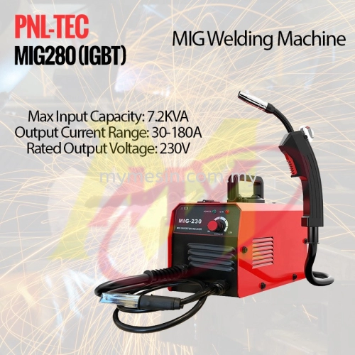PNL-TEC MIG280 (IGBT) Inverter Welding Machine 230V (Without Gas Tank) [Code: 10178]