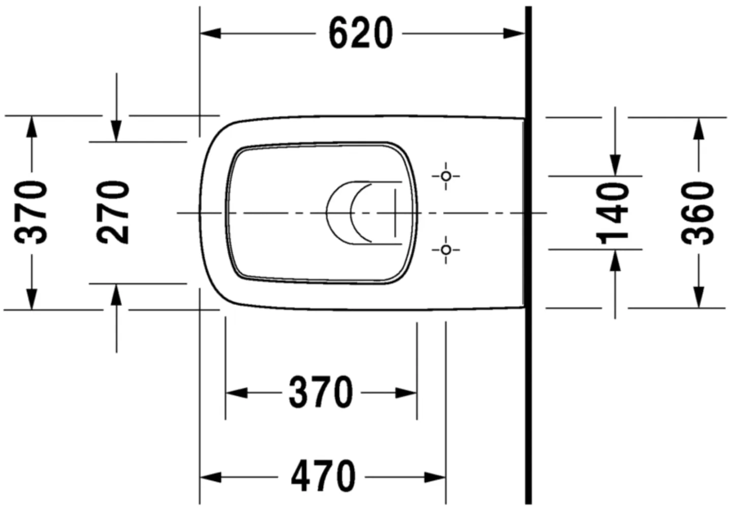 Duravit DuraSytle 253709 Wall Hung WC