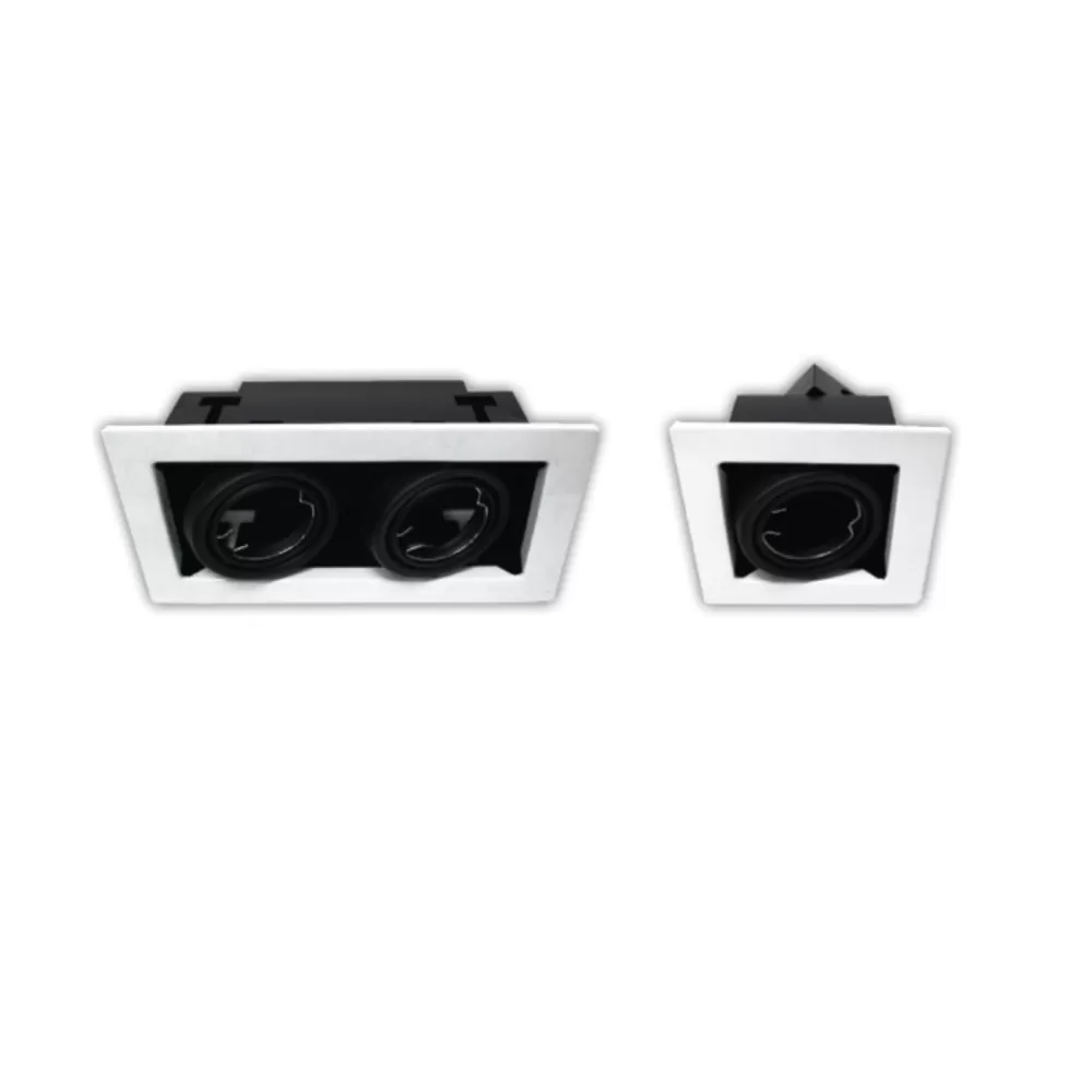 JLUX E20 GU10 RECESSED SPOTLIGHT FITTING ONLY [CUT HOLE 100MM X 90MM 1H / 185MM X 90MM 2H]