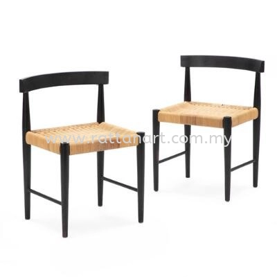 RATTAN WOODEN DINING CHAIR