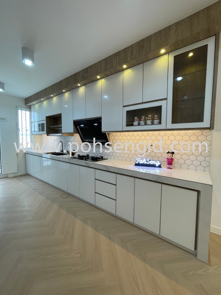 4G Glass Door Kitchen Cabinet #LamanSendayan Kitchen Seremban, Negeri Sembilan (NS), Malaysia Renovation, Service, Interior Design, Supplier, Supply | POH SENG KITCHEN SDN. BHD.