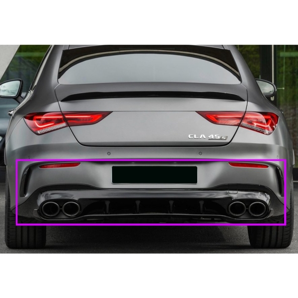 W118 `20 CLA45 Style Rear Diffuser W118 Mercedes - Benz Balakong, Selangor, Kuala Lumpur, KL, Malaysia. Body Kits, Accessories, Supplier, Supply | ACM Motorsport