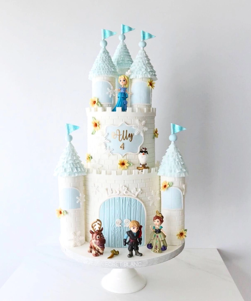 Frozen Elsa Castle Cake