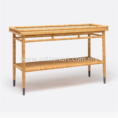 RATTAN CONSOLE TABLE