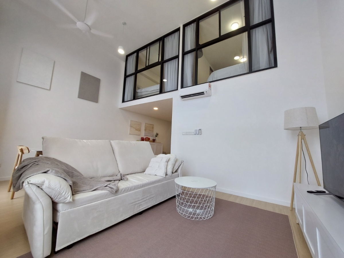 Living Room & Attic Extension Design for Airbnb Homestay- Interior Design Ideas-Renovation-Residential-Sunway Grid Iskandar Puteri Johor Bahru Living Design Residential Design Carpentry Work - Customize Carpentry Work Johor Bahru (JB), Gelang Patah, Malaysia Services | SD Renovation & Design Sdn Bhd