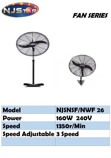 NJSTAR INDUSTRIAL FAN NJSNSF26 FAN SERIES NJSTAR INDUSTRIAL Johor Bahru (JB), Malaysia, Pontian Supplier, Suppliers, Supply, Supplies | NJS Machinery & Hardware Sdn Bhd