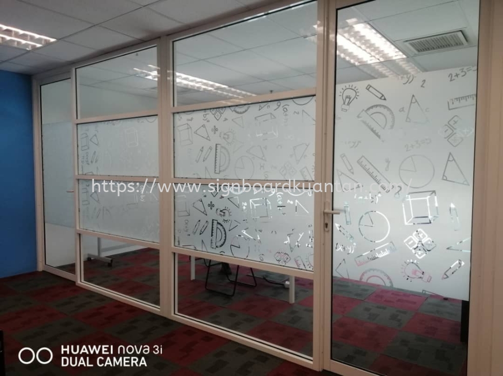 INDOOR OFFICE GLASS FROSTED STICKER AT KUANTAN AIR PUTIH 