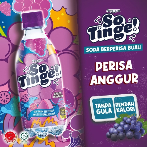 Spritzer So Tinge Grape Flavour 325ml