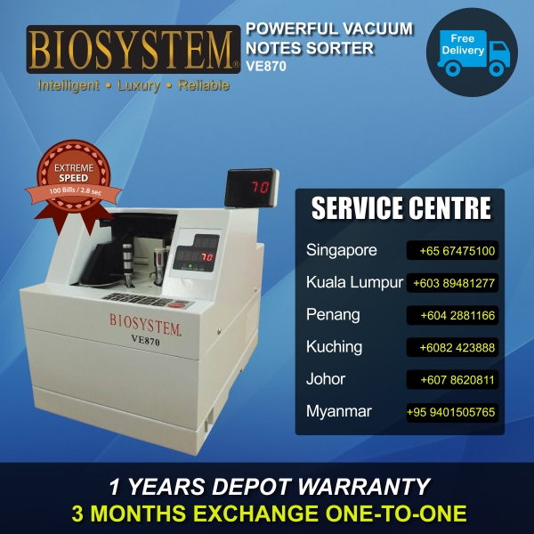 VE870 Notes Counter Banking Equipment Johor Bahru JB Malaysia Supply Suppliers Retailer | LEO Automation Trading