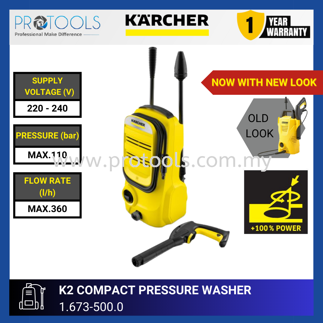 KARCHER K2 COMPACT HIGH PRESSURE WASHER | 1.673 - 500.0 High Pressure  Cleaners Home Cleaning HOME AND PROFESSIONAL CLEANING Johor Bahru (JB),  Malaysia, Senai Supplier, Suppliers, Supply, Supplies | Protools Hardware  Sdn Bhd