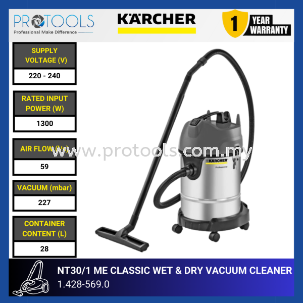 KARCHER NT30/1 ME CLASSIC WET & DRY VACUUM CLEANER | 1.428-569.0 AQUAFAIR JOHOR BAHRU 2024 PROMOTION Johor Bahru (JB), Malaysia, Senai Supplier, Suppliers, Supply, Supplies | Protools Hardware Sdn Bhd