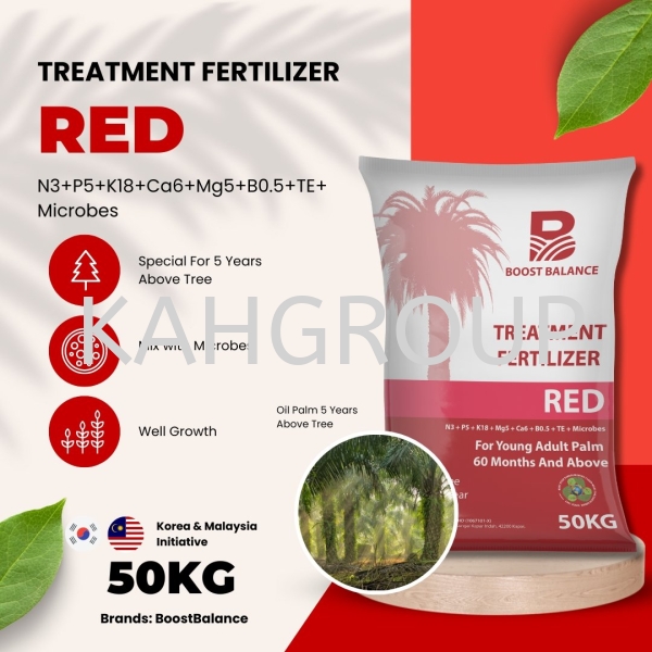 BoostBalance Treatment Fertilizer RED - 50KG Organic Fertilizer Selangor, Malaysia, Kuala Lumpur (KL), Johor Bahru (JB), Penang, Perak Supplier, Suppliers, Supply, Supplies | Kualiti Alam Hijau (M) Sdn Bhd