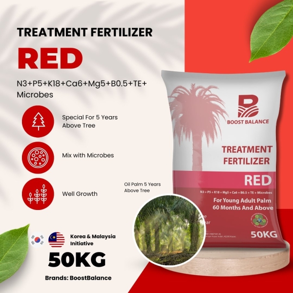 BoostBalance Treatment Fertilizer RED - 50KG Organic Fertilizer Selangor, Malaysia, Kuala Lumpur (KL), Johor Bahru (JB), Penang, Perak Supplier, Suppliers, Supply, Supplies | Kualiti Alam Hijau (M) Sdn Bhd